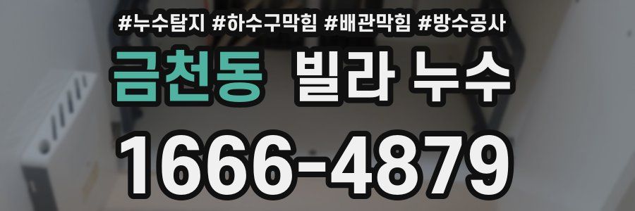 금천동 빌라 누수