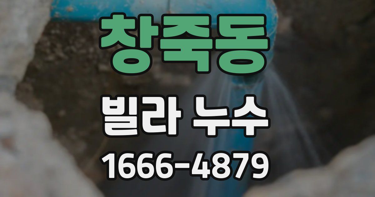 창죽동 빌라 누수