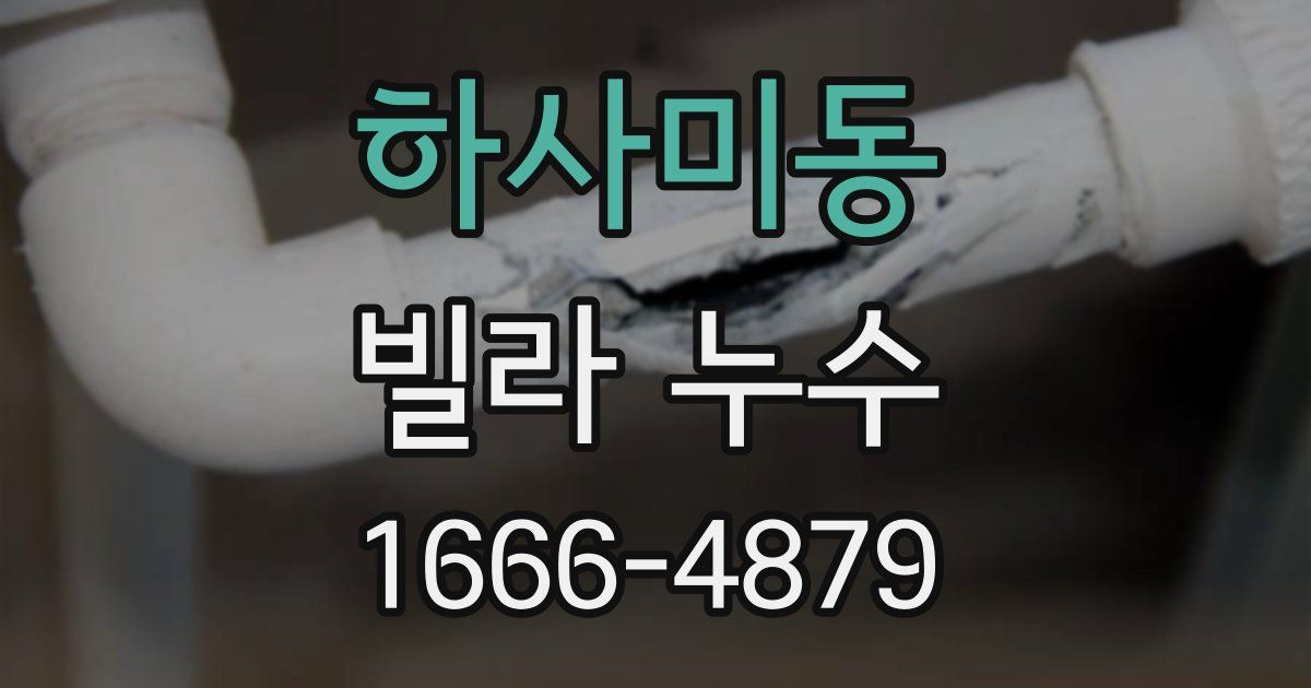 하사미동 빌라 누수
