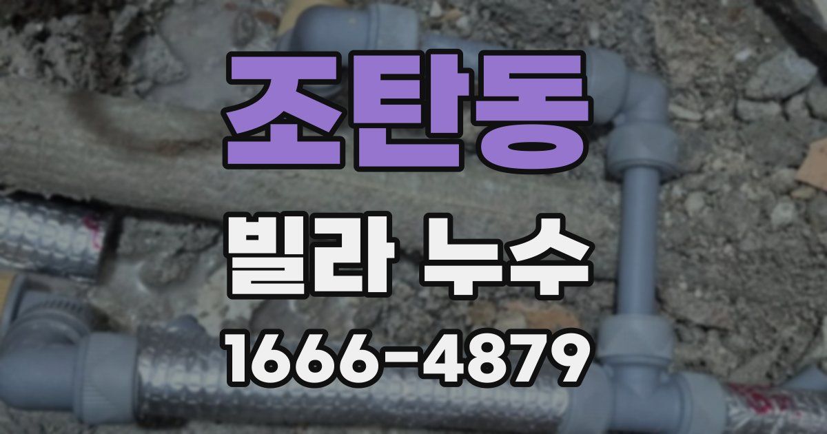 조탄동 빌라 누수
