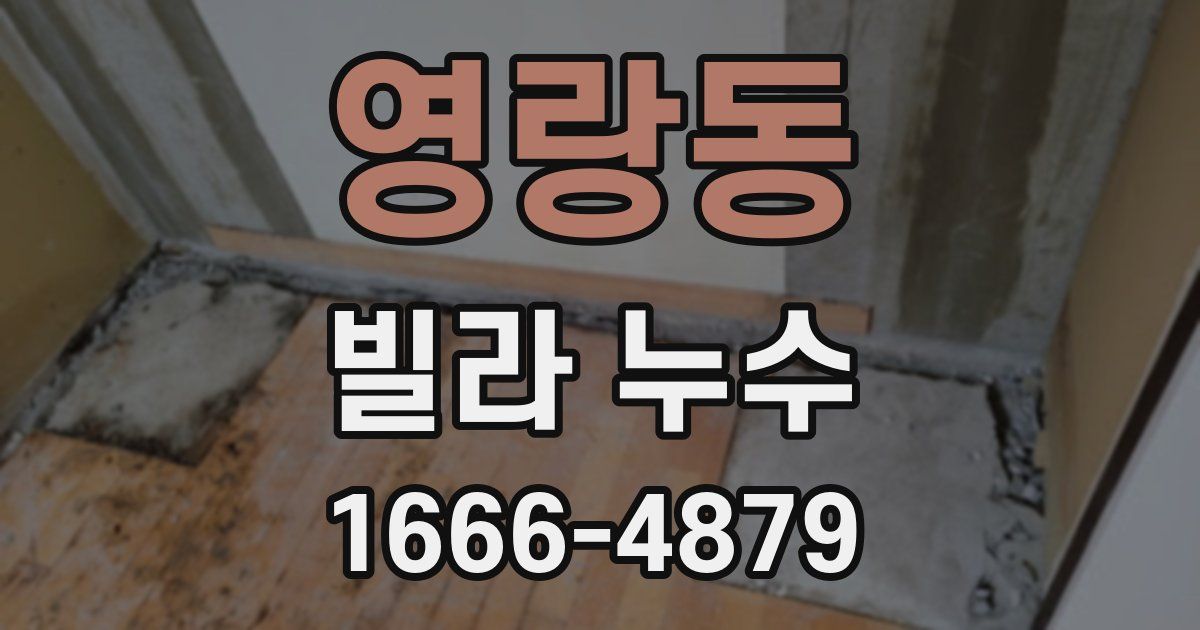 영랑동 빌라 누수