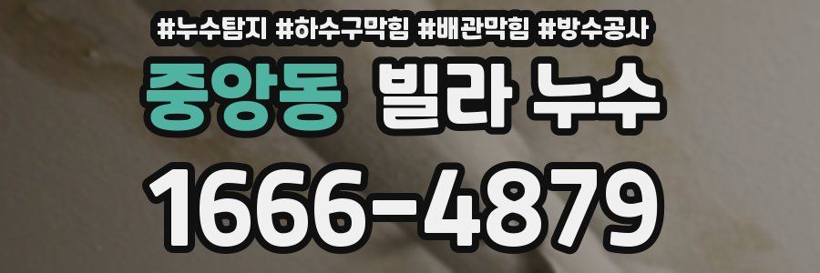 중앙동 빌라 누수