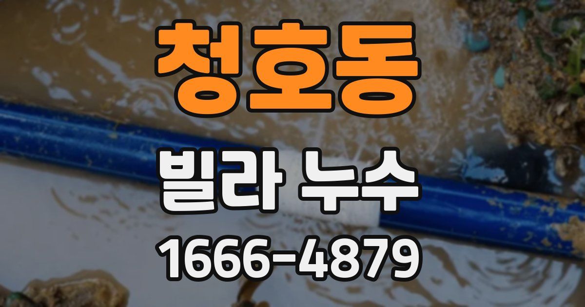 청호동 빌라 누수