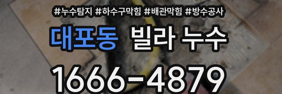 대포동 빌라 누수
