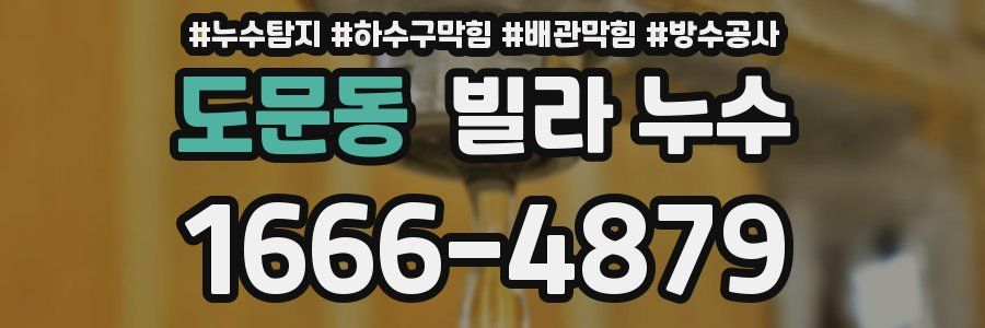 도문동 빌라 누수