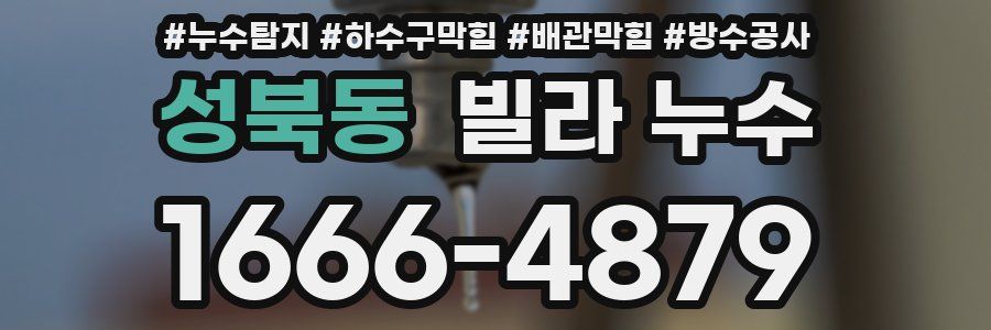 성북동 빌라 누수
