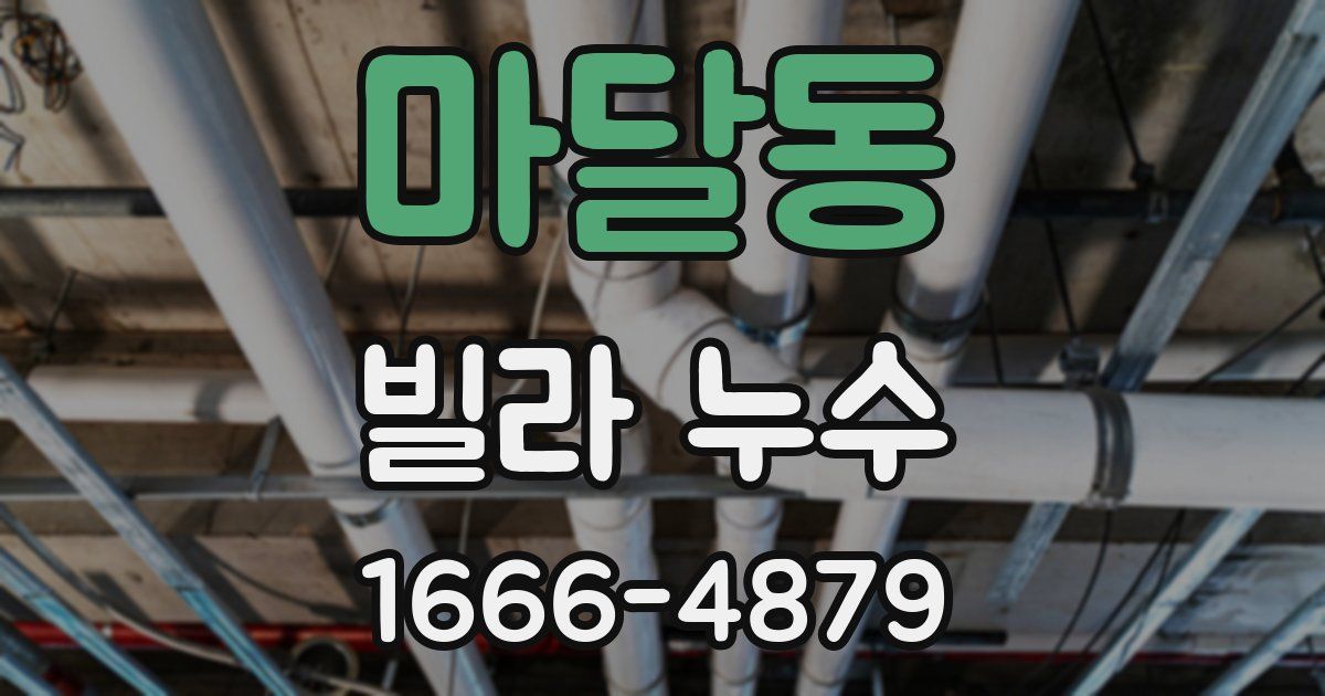 마달동 빌라 누수