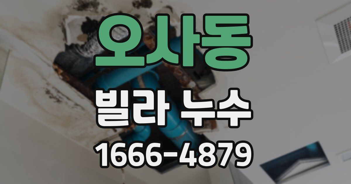 오사동 빌라 누수