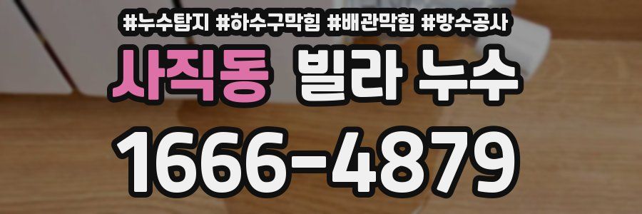 사직동 빌라 누수