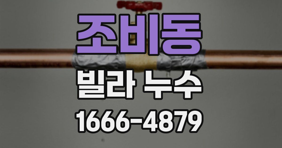 조비동 빌라 누수