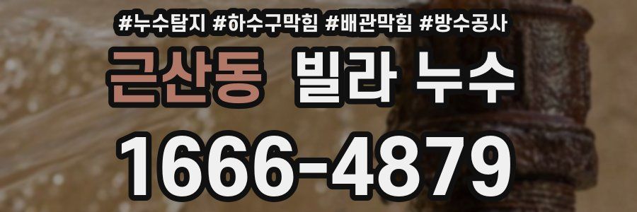 근산동 빌라 누수