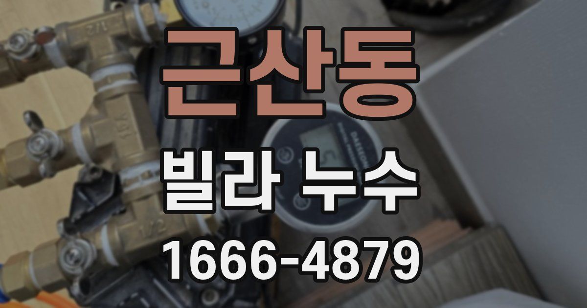 근산동 빌라 누수