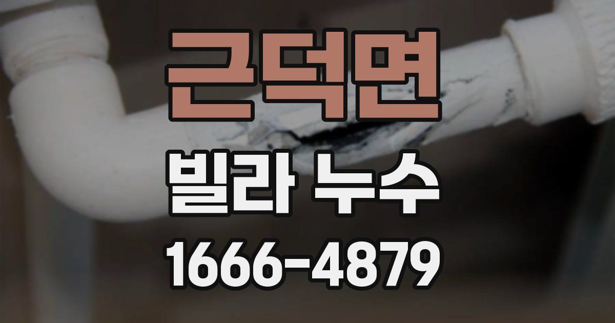 근덕면 빌라 누수