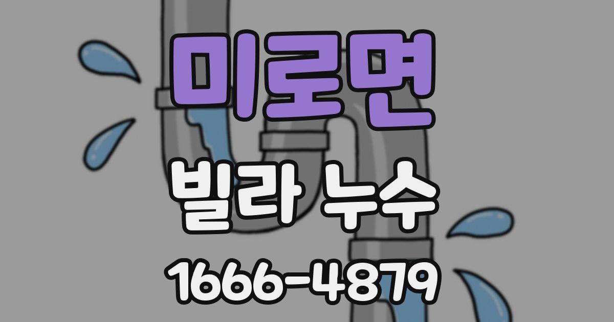 미로면 빌라 누수