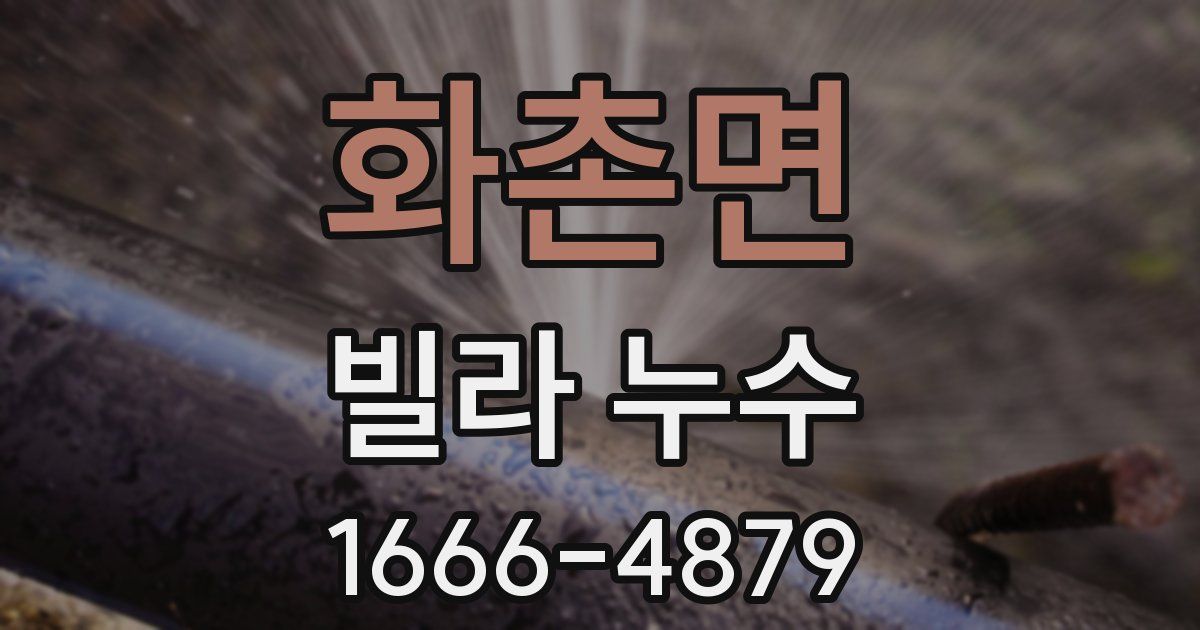 화촌면 빌라 누수