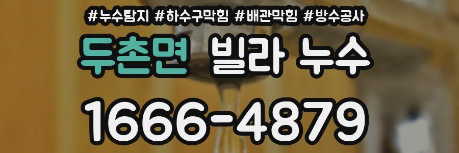 두촌면 빌라 누수