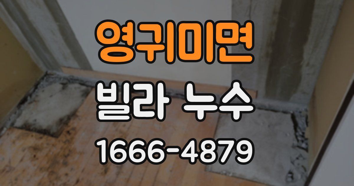 영귀미면 빌라 누수