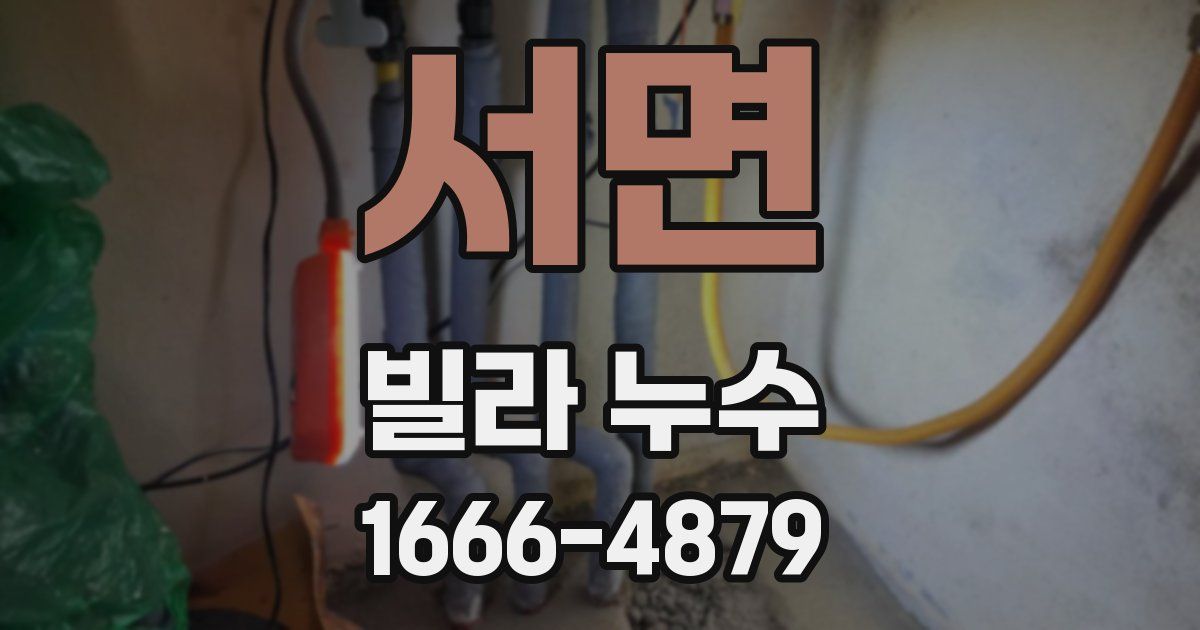 서면 빌라 누수