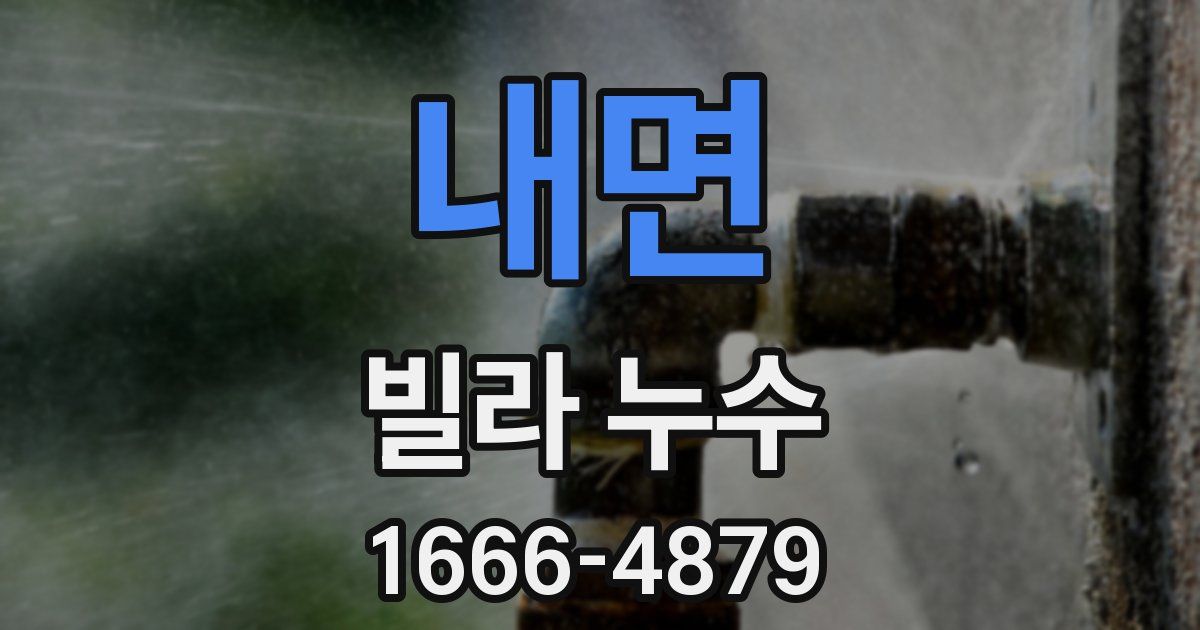 내면 빌라 누수