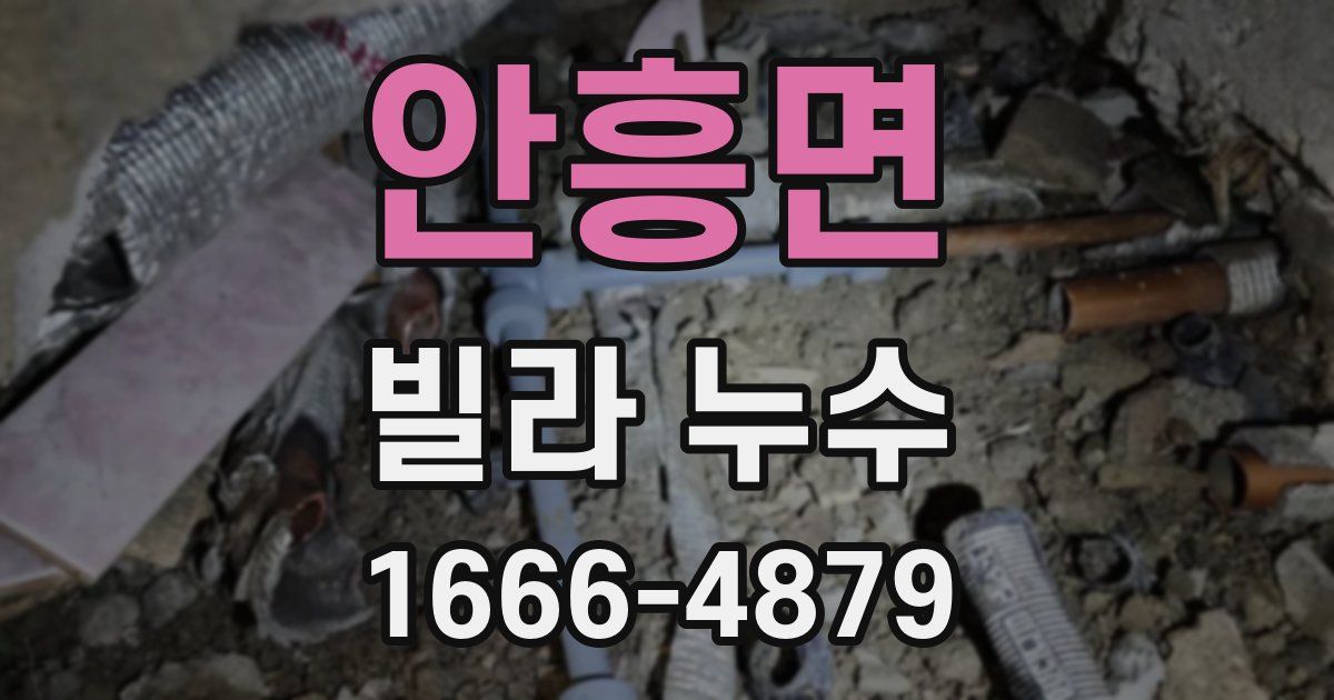안흥면 빌라 누수
