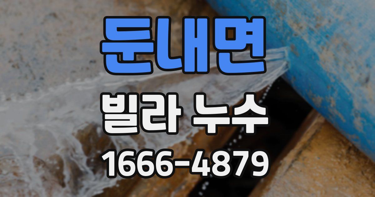 둔내면 빌라 누수