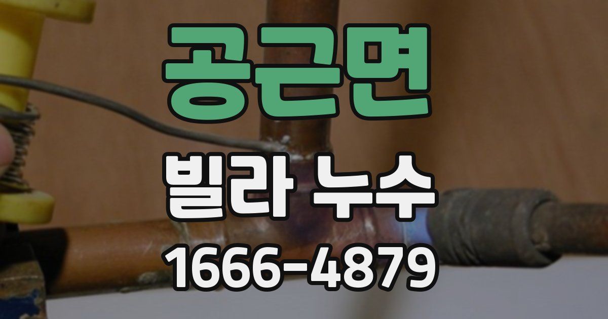공근면 빌라 누수