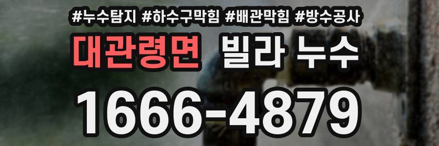 대관령면 빌라 누수