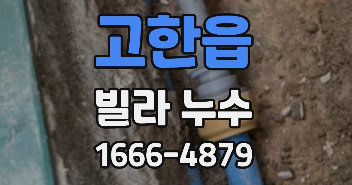 고한읍 빌라 누수