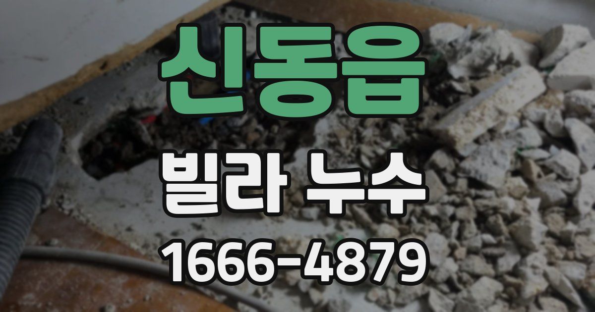 신동읍 빌라 누수