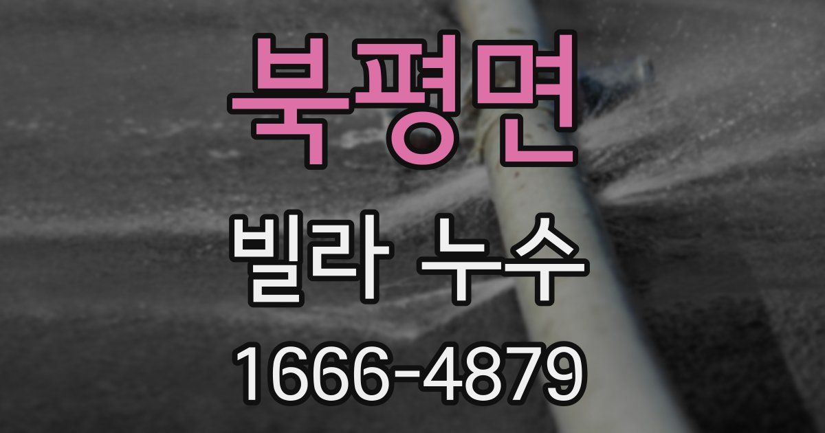 북평면 빌라 누수