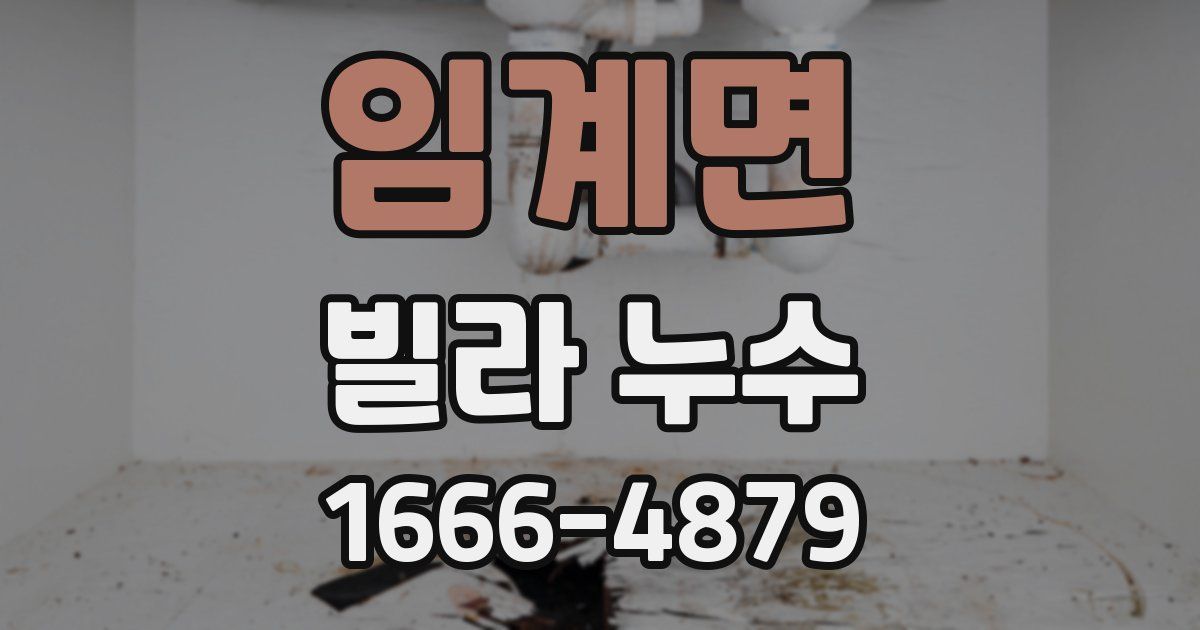 임계면 빌라 누수