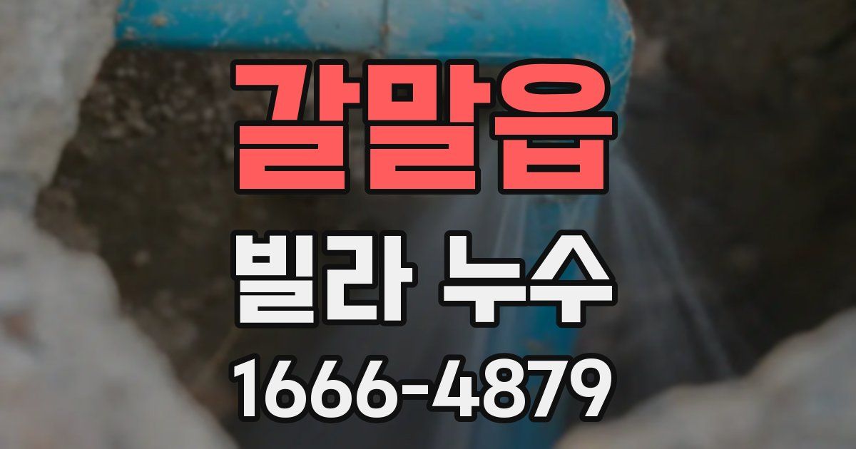 갈말읍 빌라 누수