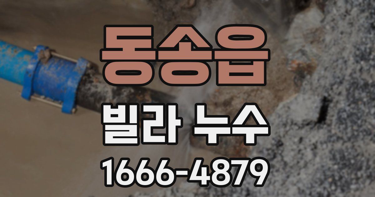 동송읍 빌라 누수