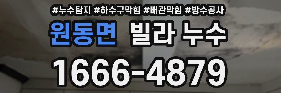 원동면 빌라 누수