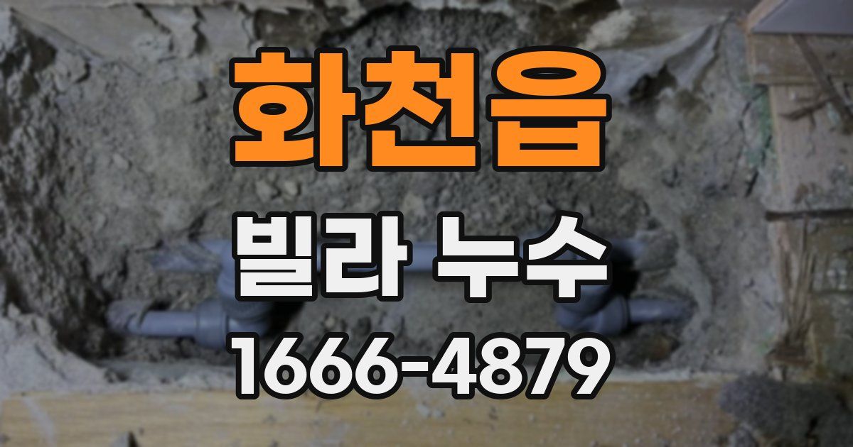 화천읍 빌라 누수