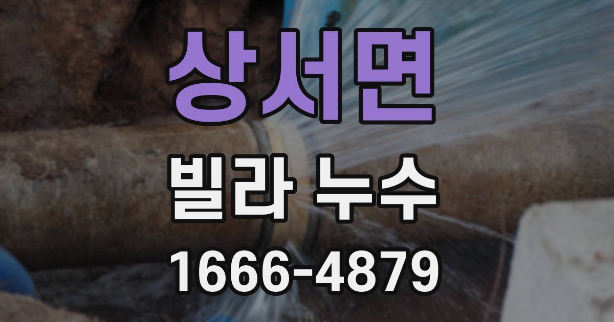 상서면 빌라 누수