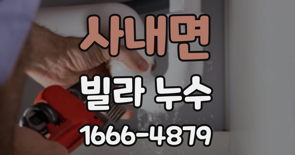 사내면 빌라 누수
