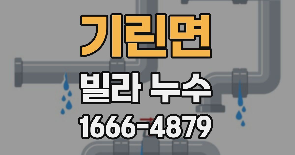 기린면 빌라 누수