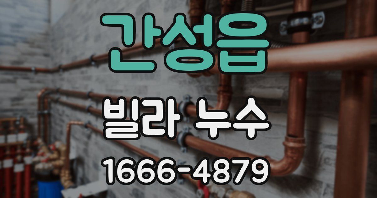 간성읍 빌라 누수
