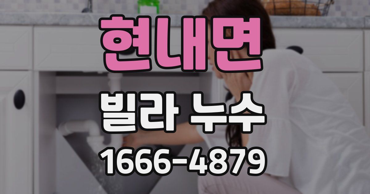 현내면 빌라 누수