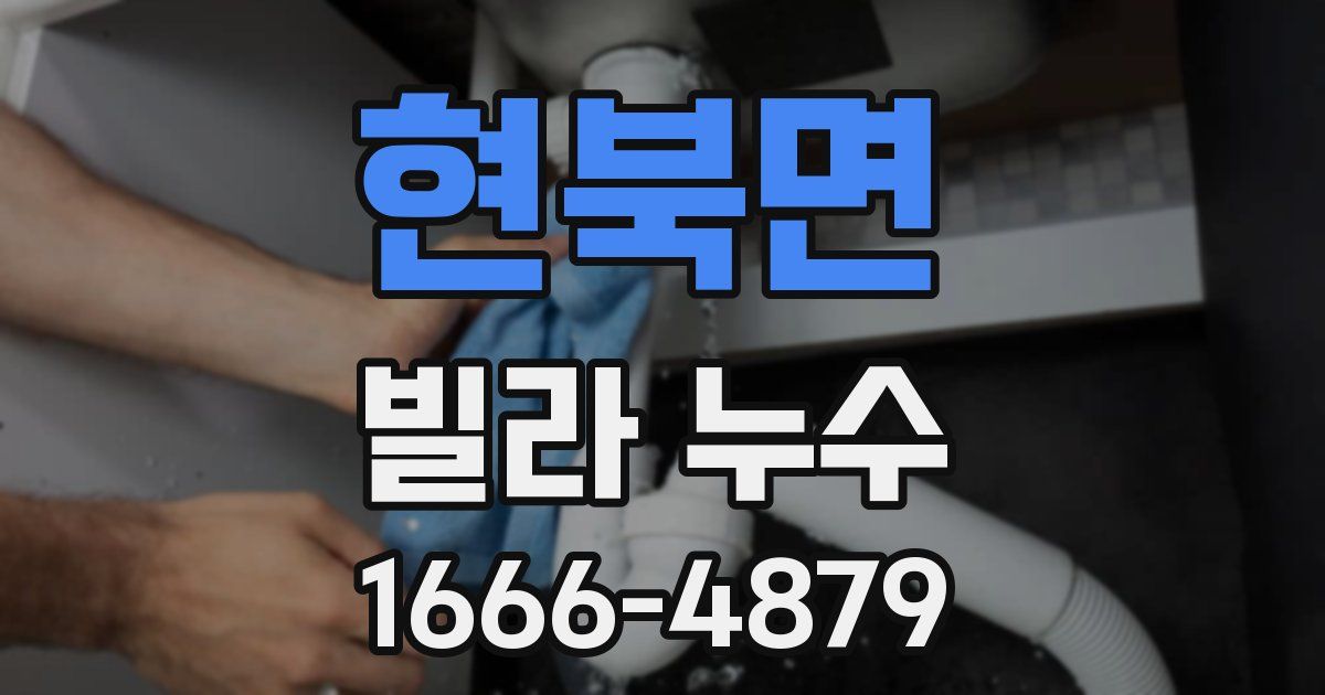 현북면 빌라 누수