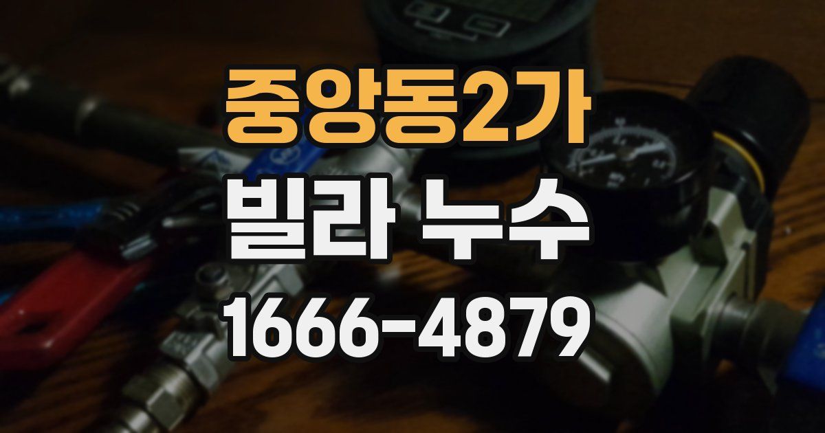 중앙동2가 빌라 누수