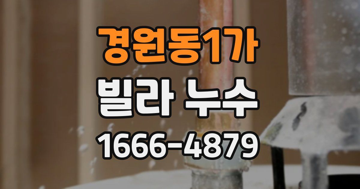 경원동1가 빌라 누수