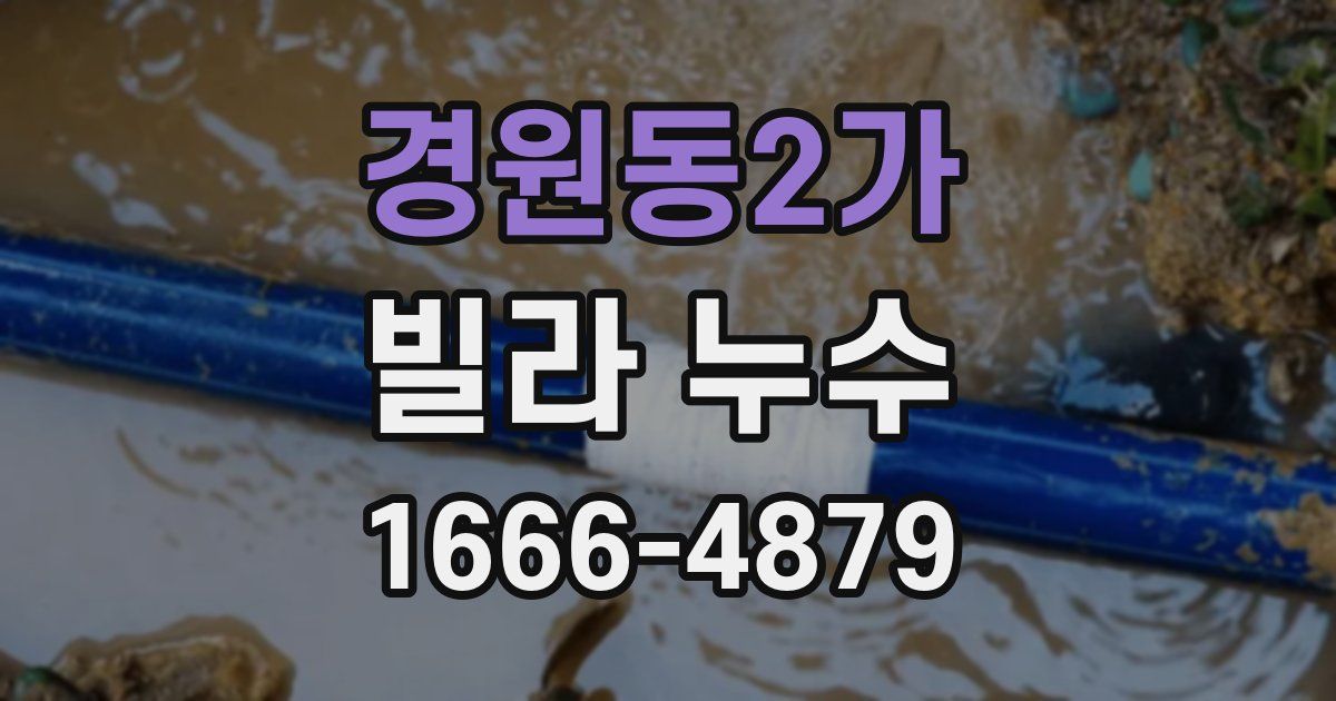 경원동2가 빌라 누수