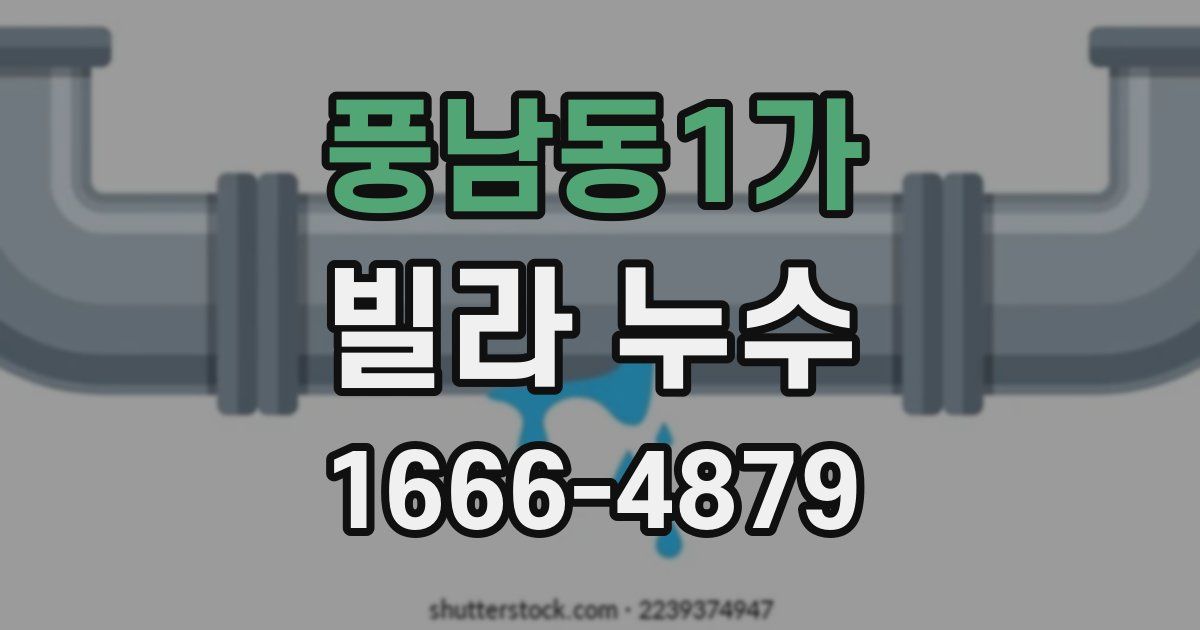 풍남동1가 빌라 누수