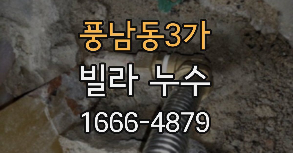 풍남동3가 빌라 누수