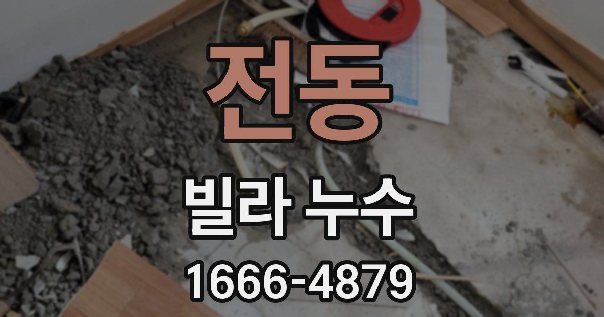 전동 빌라 누수