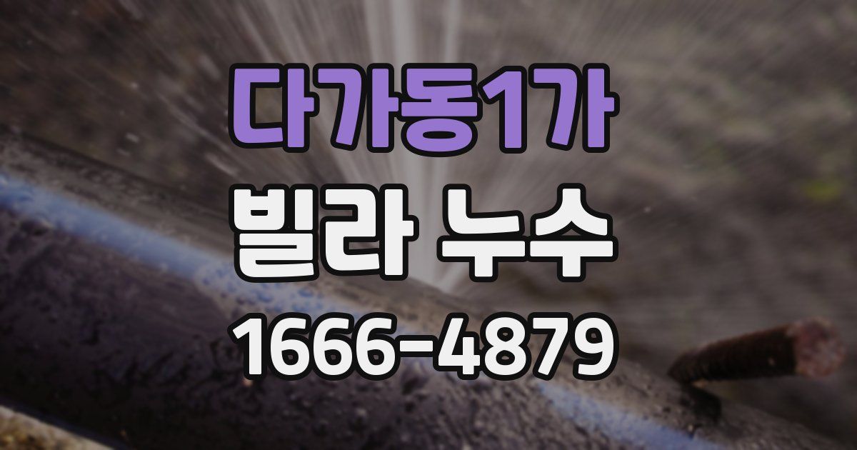 다가동1가 빌라 누수