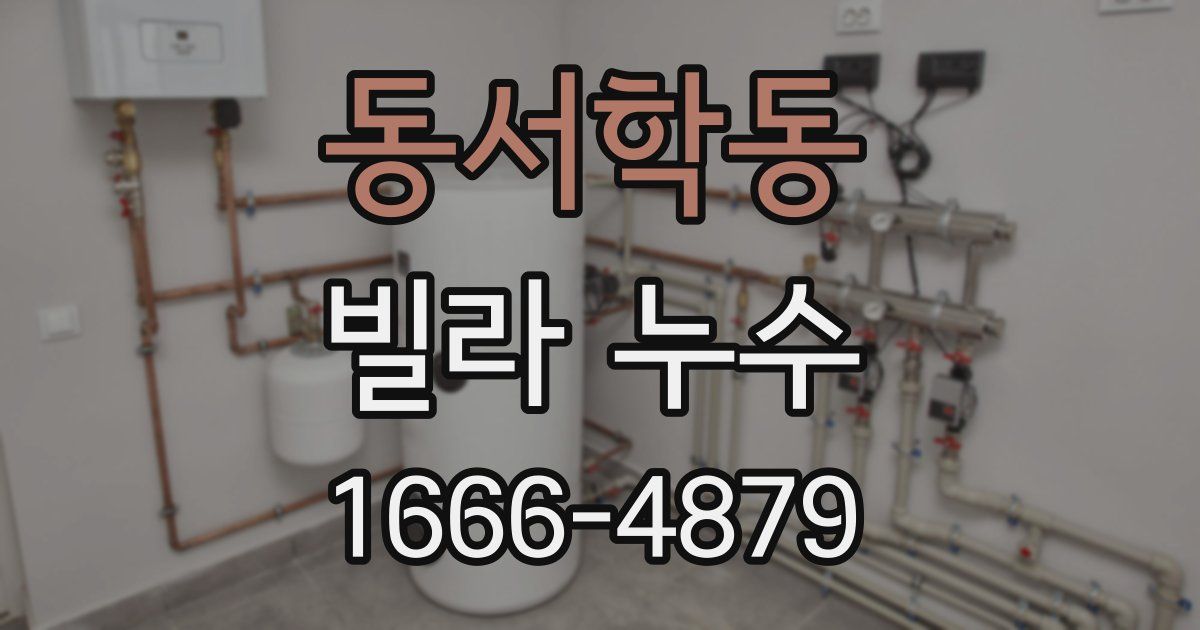 동서학동 빌라 누수