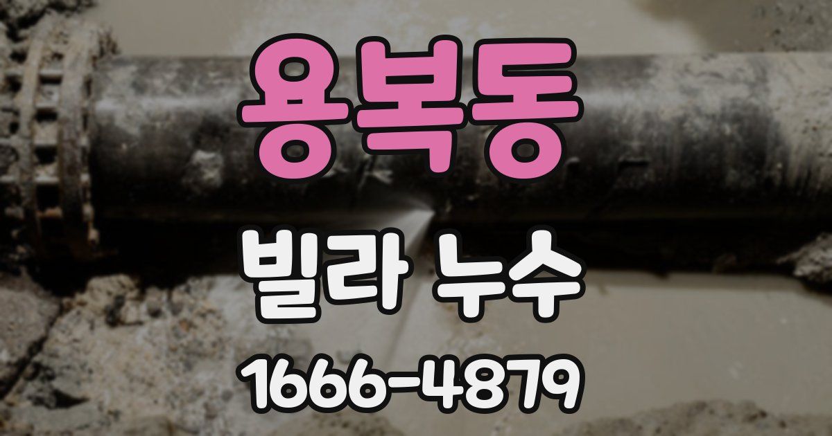 용복동 빌라 누수
